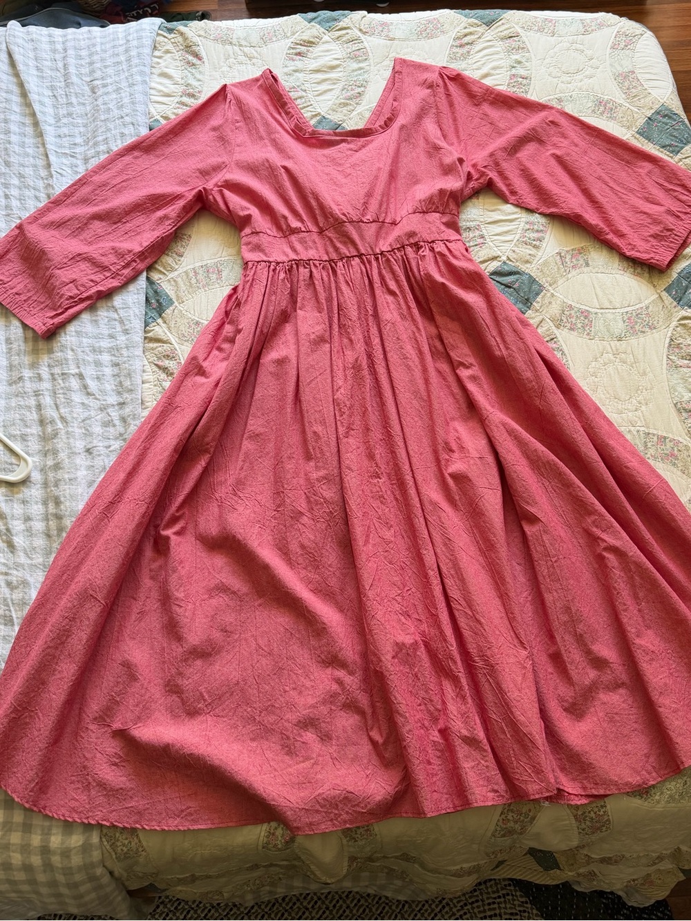 100% linen  handmade Long-Sleeve Dress